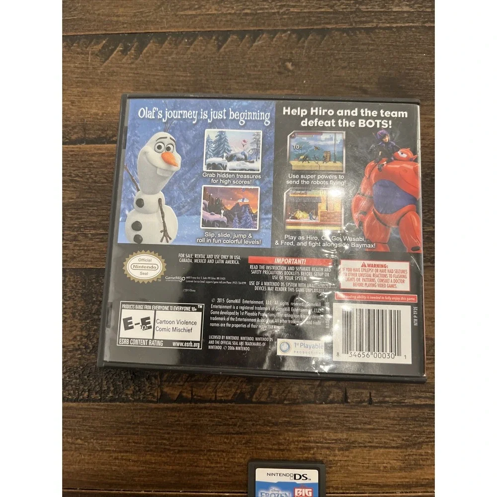 Nintendo DS Disney Big Hero 6 & And Frozen Olaf's Quest 2-Pack